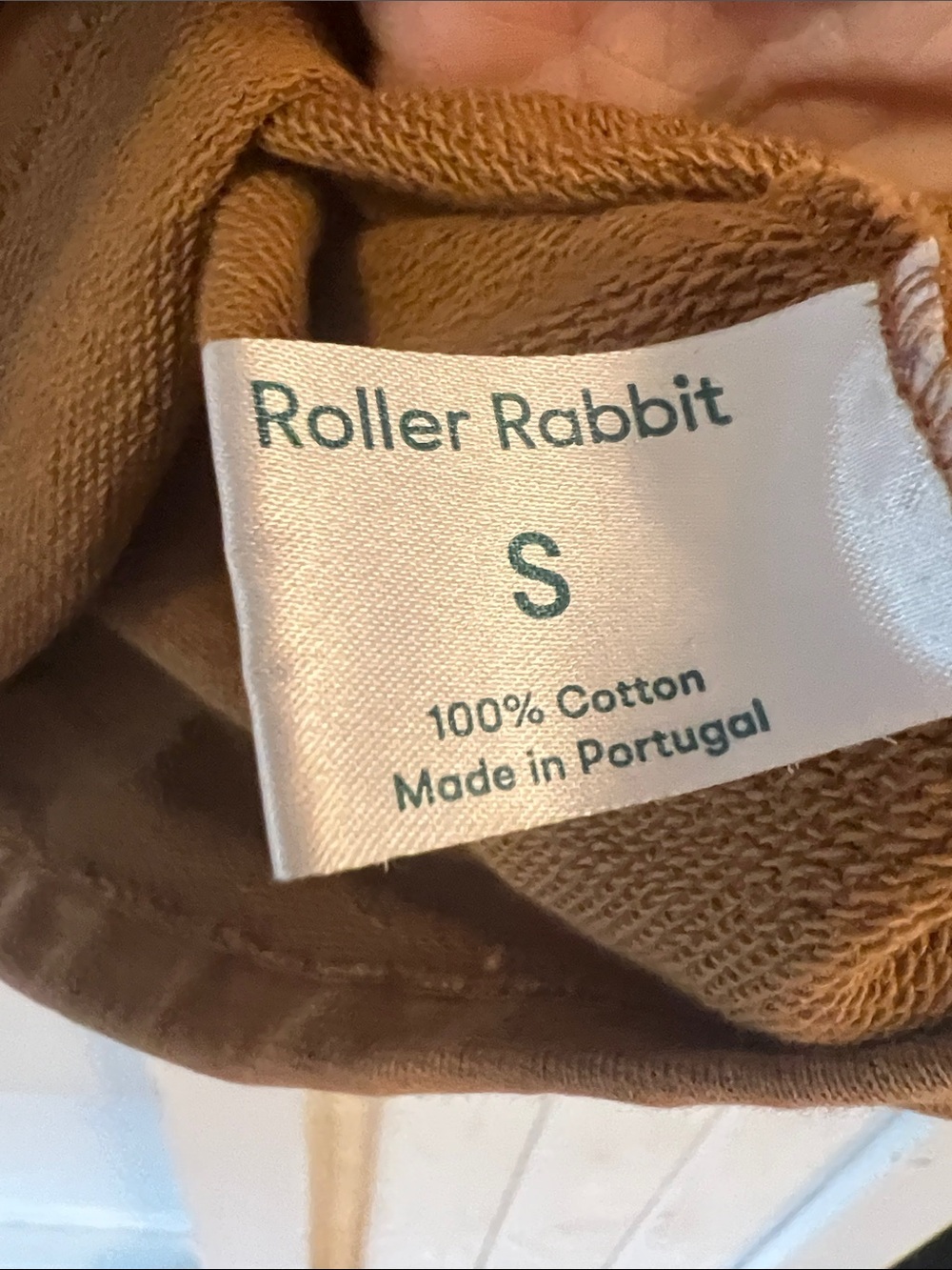 Roller Rabbit Mustard Brown Ruffle Sleeve Sweatshirt - Picture 6 of 7